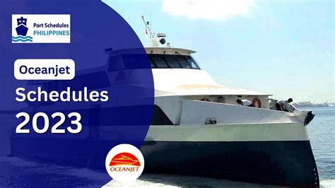 2024 OceanJet Daily Trip Schedules and Rates.